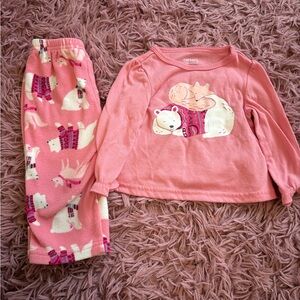 Carter's Pink and White Pajama Set Cozy Sleepwear